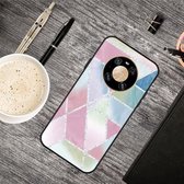 Voor Huawei Mate 40 Frosted Fashion Marble Shockproof TPU beschermhoes (Multicolor Square)