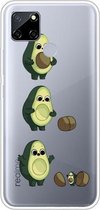 Voor OPPO Realme C12 Gekleurde tekening Clear TPU Cover Beschermhoesjes (Avocado)