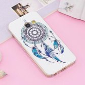 Voor Galaxy A3 (2017) Noctilucent IMD Feather Dream Catcher Pattern Soft TPU Back Case Protector Cover