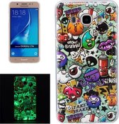 Voor Galaxy J7 (2016) / J710 Noctilucent Vuilnis Patroon IMD Vakmanschap Soft TPU Cover Case