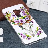 Voor Galaxy S9 + Noctilucent Sika Deer Pattern TPU Soft Back Case Beschermhoes