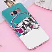 Voor Galaxy S8 Noctilucent IMD Dog Pattern Soft TPU Back Case Protector Cover