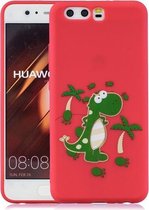 Voor Huawei P20 Lite schokbestendige beschermhoes volledige dekking siliconen hoes (dinosaurus)