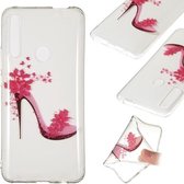 Gekleurde tekening Transparant Clear TPU Case voor Huawei P Smart Z (schoenen met hoge hakken)