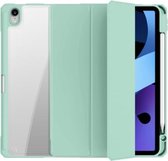 Mutural Pinyue-serie PC + TPU horizontale leren flip-hoes met houder & pennensleuf & slaap- / wekfunctie voor iPad Air (2020) 10.9 (mintgroen)