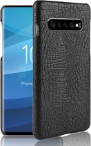 Schokbestendig Crocodile Texture PC + PU-hoesje voor Galaxy S10 5G (zwart)