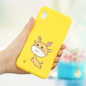 Frosted Pattern TPU beschermhoes voor Galaxy A10 (Fawn)