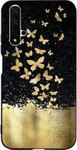 Voor Huawei Honor 20 Painted Pattern Soft TPU beschermhoes (gouden vlinder)