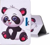 Voor 7 inch Tablet PC Universele Gekleurde Tekening Horizontale Flip PU Lederen Case met Houder & Kaartsleuven (Panda)