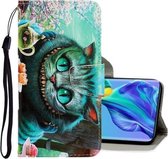 Voor Huawei Mate 30 Pro 3D Gekleurde Tekening Horizontale Flip PU Lederen Case met Houder & Kaartsleuven & Portemonnee (Groene Ogen)