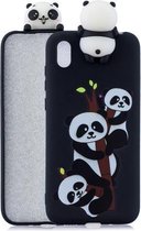 Voor Huawei Enjoy 8s schokbestendig Cartoon TPU beschermhoes (drie panda's)