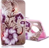 Voor Huawei Mate 30 Pro Gekleurde Tekening Patroon Horizontale Flip PU Lederen Case met Houder & Kaartsleuven & Portemonnee & Lanyard (Lotus)