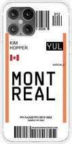 Voor iPhone 12 Pro Max Boarding Pass Series TPU beschermhoes voor telefoon (Montreal)