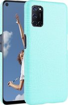 Mobigear Croco Telefoonhoesje geschikt voor OPPO A72 Hardcase Backcover Hoesje - Turquoise