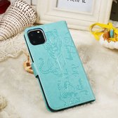 Mobigear Tiger Bookcase Hoesje - Geschikt voor Apple iPhone 11 Pro Max - Turquoise