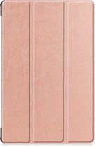 Samsung Galaxy Tab S6 Hoes - Mobigear - Tri-Fold Serie - Kunstlederen Bookcase - Roségoud - Hoes Geschikt Voor Samsung Galaxy Tab S6