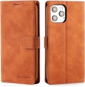 Diaobaolee Pure Fresh Texture Horizontale Flip Leren Case voor iPhone 12 mini, met Houder & Kaartsleuven & Portemonnee & Fotolijst (Geel)