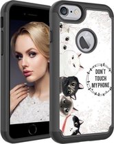 Kleurentekeningpatroon PC + TPU beschermhoes voor iPhone 6 Plus / 6s Plus (vijf katten)