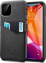 Voor iPhone 11 Pro Max ESR Metro Wallet Serie PC + PU lederen beschermhoes met kaartsleuf (zwart)