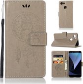 Windgong Uil Embossing Patroon Horizontale Flip Leren Case voor Google Pixel 3, met houder & kaartsleuven & portemonnee (grijs)