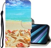 Voor Sony Xperia XZ4 3D Gekleurde Tekening Horizontale Flip PU Lederen Case met Houder & Kaartsleuven & Portemonnee (Pentagram)