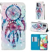 Voor Galaxy A71 3D Schilderen Horizontale Flip Leren Case met Houder & Kaartsleuf & Portemonnee & Lanyard (Color Drop Windgong)