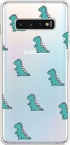 Voor Galaxy S10 Plus Lucency Painted TPU Protective (Mini Dinosaurus)