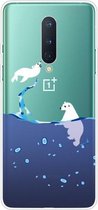 Voor OnePlus 8 schokbestendig geverfd transparant TPU beschermhoes (zegel)