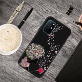 Voor OnePlus 8T olie reliëf gekleurd tekening patroon schokbestendig TPU beschermhoes (Corolla Girl)