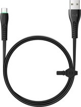 Mcdodo CA-6433 Flying Fish-serie Type-C naar USB LED-datakabel, lengte: 1,8 m (zwart)