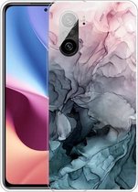 Voor Xiaomi Redmi K40 Pro Max Frosted Fashion Marble Shockproof TPU beschermhoes (abstract lichtroze)