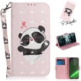 3D-schilderijpatroon Gekleurde tekening Horizontale lederen flip-hoes met houder & kaartsleuven & portemonnee voor Motorola Moto G7 / Moto G7 Plus (Love Bear)