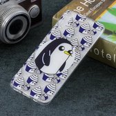 Gekleurde tekening patroon transparant TPU beschermhoes voor Galaxy A50 (Penguin)
