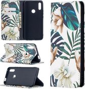 Voor Huawei P smart Z Gekleurd Tekenpatroon Onzichtbaar Magnetisch Horizontaal Flip PU-lederen Case met Houder & Kaartsleuven & Portemonnee (Rode Bladeren)