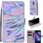 Voor Huawei Honor V9 Play Gekleurde Tekening Cross Textuur Horizontale Flip PU Lederen Case met Houder & Kaartsleuven & Portemonnee & Lanyard (Fluorescerende Watertextuur)
