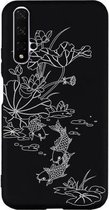 Voor Huawei Honor 20 Painted Pattern Soft TPU beschermhoes (Lotus Pond)