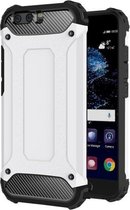 Voor Huawei P10 Plus Tough Armor TPU + PC combinatiebehuizing (wit)