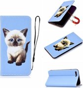 Voor iPhone SE （2020） / 7/8 3D Schilderen Horizontale Flip Leren Case met Houder & Kaartsleuf & Portemonnee & Lanyard (Kat)