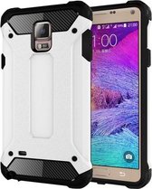 Voor Galaxy Note 4 / N910 Tough Armor TPU + pc combinatiebehuizing (wit)