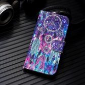 3D-schilderijpatroon Gekleurde tekening Horizontale Flip PU lederen tas met houder & kaartsleuven & portemonnee voor Galaxy Note 9 (Starry Wind Chime)