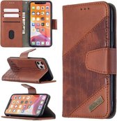 Voor iPhone 11 Pro Bijpassende kleur Krokodiltextuur Horizontale flip PU-lederen hoes met portemonnee & houder & kaartsleuven (bruin)