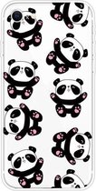 Voor iPhone SE (2020) schokbestendig geverfd transparant TPU beschermhoes (Hug Bear)