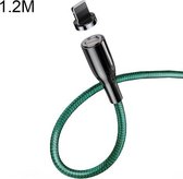 CAFELE Zhen Magnetic Series 8-pins naar USB-ronde kop Magnetische zuigkracht Snel opladen Datakabel Lijnlengte: 1,2 m (groen)