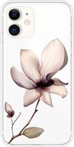 Voor iPhone 11 Gekleurd tekenpatroon Zeer transparant TPU beschermhoes (Lotus)