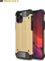 Voor iPhone 12/12 Pro 6.1 inch Magic Armor TPU + pc combinatiebehuizing (goud)