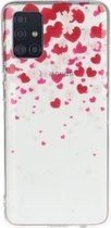 Voor Galaxy A71 Transparant TPU beschermhoes voor mobiele telefoon (Love-heart)