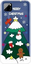 Voor Huawei Y5p Christmas Series Transparante TPU beschermhoes (drielaagse kerstboom)