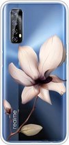 Voor OPPO Realme 7 Gekleurde tekening Clear TPU Cover Beschermhoesjes (A Lotus)