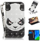 Voor Huawei P smart 2020 3D Geschilderd Patroon Magnetische Aantrekkelijkheid Horizontale Flip Leren Case met Houder & Kaartsleuf & Portemonnee & Lanyard (Angry Bear)