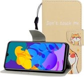 Voor Huawei Honor Play 4T Pro Gekleurde Tekening Horizontale Flip Leren Case met Houder & Kaartsleuf & Portemonnee (Shiba Inu)